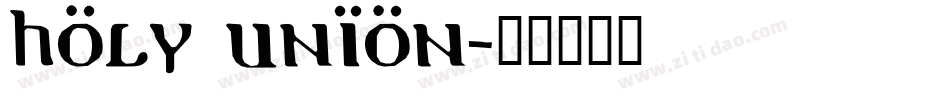 holy union字体转换